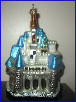 Radko CINDERELLA CASTLE Disney World Exc 98-DIS-42 Glass Christmas Ornament+Box