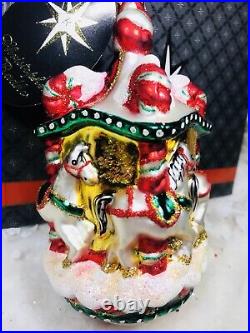 Radko Candy Carousel Ornament Horse 1014287 NWT 2007 Rare with Radko Gift Box