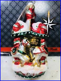 Radko Candy Carousel Ornament Horse 1014287 NWT 2007 Rare with Radko Gift Box