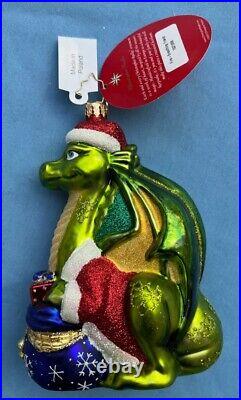 Radko Christmas Ornament Fire Breathing Friend Santa Dragon #1021368 NIB