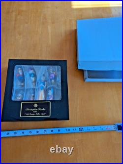 Radko DISNEY SNOW WHITE AND SNOWY MAKES EIGHT 8 Pc Ornament Set Glass Number LE