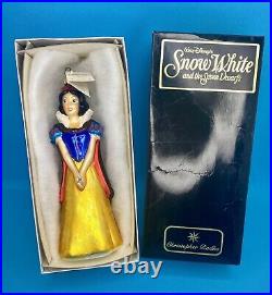 Radko DISNEY SNOW WHITE Christmas Ornament Blown Glass With Box/Tags