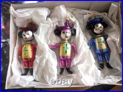 Radko Disney Mickey Musketeer Set of 3 Italian, Blue Artist Signed 1996