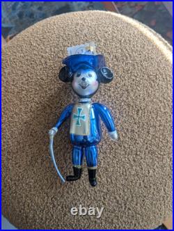 Radko Disney Mickey Musketeer Set of 3 Italian, Blue Artist Signed 1996