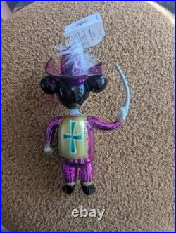 Radko Disney Mickey Musketeer Set of 3 Italian, Blue Artist Signed 1996