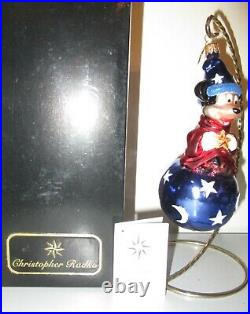 Radko Disney Mickey's World Sorcerers Apprentice Christmas Ornament New + Box