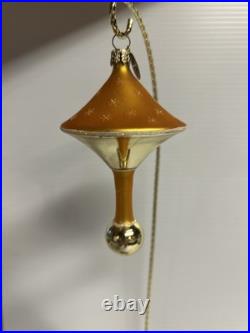 Radko ELROY'S TOYS Gold with Snowflakes Christmas Ornament #98-235-0