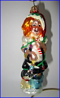 Radko Eloise at the Plaza Christmas Time Dog Bucket Lim Ed FAO Schwarz Ornament