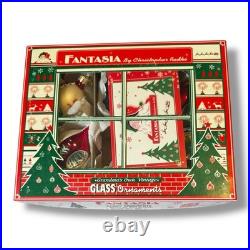 Radko FANTASIA 6 New Castle Woods Reflector Christmas Ornaments 2001 NEW IOBox
