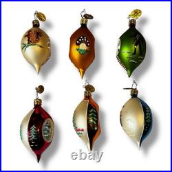 Radko FANTASIA 6 New Castle Woods Reflector Christmas Ornaments 2001 NEW IOBox