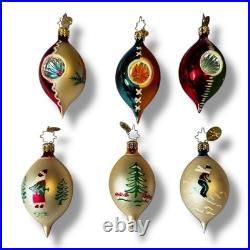Radko FANTASIA 6 New Castle Woods Reflector Christmas Ornaments 2001 NEW IOBox