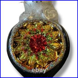 Radko FROSTY FLARE Snowman Reflector Christmas Ornament New