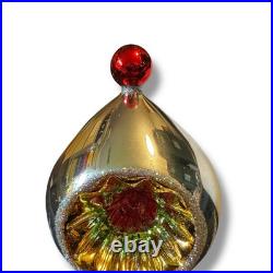 Radko FROSTY FLARE Snowman Reflector Christmas Ornament New