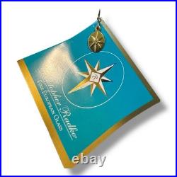 Radko FROSTY FLARE Snowman Reflector Christmas Ornament New