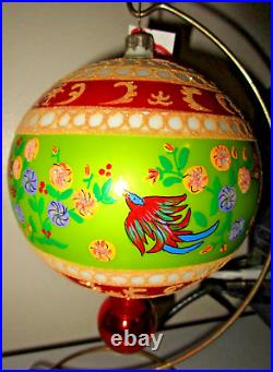 Radko Fleur de Provence Drop Ball Birds Flowers Christmas Ornament 1011683 NWT