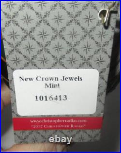 Radko Glass Christmas Ornament CROWN JEWELS 1016413 Green Ball New NWT
