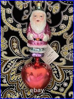 Radko HEARTFELT SANTA Ornament 95-153-0 NWT 8 Heart Drop