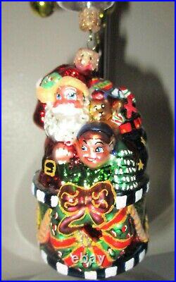 Radko HOLIDAY HIGH 10102928 Santa Claus Hot Air Balloon Christmas Ornament NWT