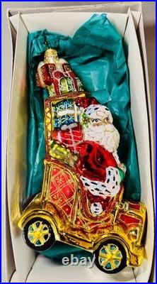 Radko HTF Rare Santa Chimney Cruiser Style Extra Large Ornament