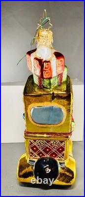 Radko HTF Rare Santa Chimney Cruiser Style Extra Large Ornament