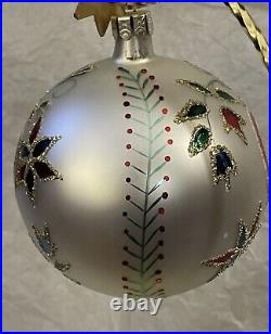 Radko Hearts And Flowers Vintage Ball Christmas Ornament 5