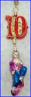 Radko LORDS OF THE DANCE #10 Christmas Ornament 12 Days of Christmas 01-0890-0