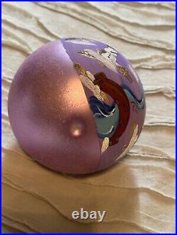 Radko Lilac Winter Painted Ball Winter Wonderland Purple Christmas Ornament