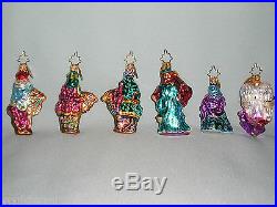 Radko Little Gem Set of 6 Nativity Christmas Ornaments Pre Owned, No Boxes