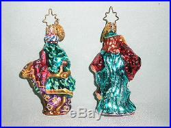 Radko Little Gem Set of 6 Nativity Christmas Ornaments Pre Owned, No Boxes