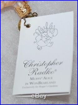 Radko MUFFY ALICE IN WONBEARLAND Christmas Ornament Ltd Ed 48/600 3010937