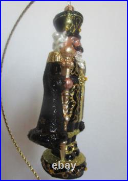 Radko NOTHING BASIC ABOUT BLACK Nutcracker Christmas Ornament 1019048 MINT