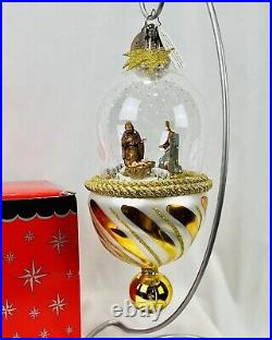 Radko Nativity Christmas Ornament Bethlehem Blessed Globe Mary Jesus Joseph 20th