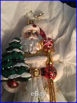 Radko Old Tyme Tidings Santa Christmas Ornament, Stunning White Robe, Mint Cond