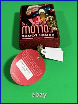 Radko Oot-Fray Oops-Lay Vintage Froot LoopsT! Fruit Loops NEW withTags Christmas