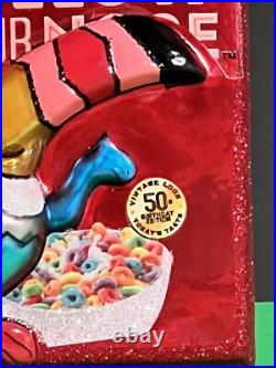 Radko Oot-Fray Oops-Lay Vintage Froot LoopsT! Fruit Loops NEW withTags Christmas