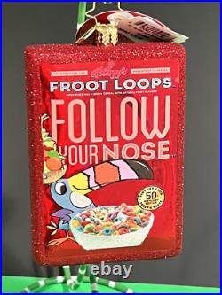 Radko Oot-Fray Oops-Lay Vintage Froot LoopsT! Fruit Loops NEW withTags Christmas Radko Oot-Fray Oops-Lay Vintage Froot LoopsT! Fruit Loops NEW withTags Christmas