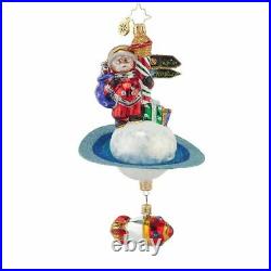 Radko Out of This World Santa Claus Astronaut Rocket Ship on Saturn Planets +Box