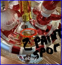 Radko PEPPERMINT TWIST Santa Carousel Christmas Ornament Italy 96-020-0