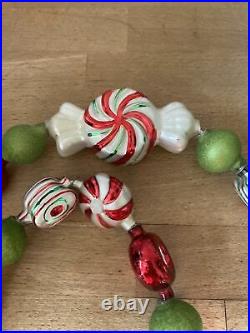 Radko Penny Candy Garland 36 Long 97-454-0 Peppermint With Tag