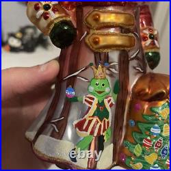 Radko Portrait Santa Legendary Leaps & Boughs Glass Ornament 7.5