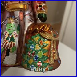 Radko Portrait Santa Legendary Leaps & Boughs Glass Ornament 7.5