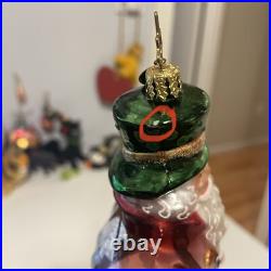 Radko Portrait Santa Legendary Leaps & Boughs Glass Ornament 7.5