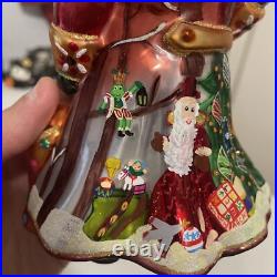 Radko Portrait Santa Legendary Leaps & Boughs Glass Ornament 7.5