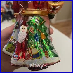 Radko Portrait Santa Legendary Leaps & Boughs Glass Ornament 7.5