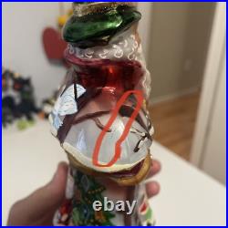 Radko Portrait Santa Legendary Leaps & Boughs Glass Ornament 7.5