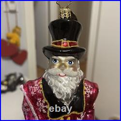 Radko Portrait Santa London Towne Glass Ornament 7.5