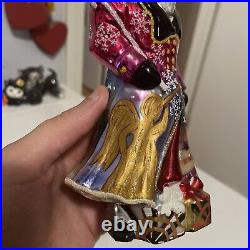 Radko Portrait Santa London Towne Glass Ornament 7.5