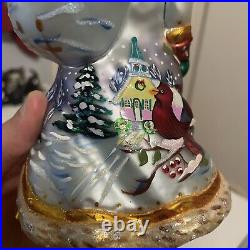 Radko Portrait Santa Westminster Wings Glass Ornament 7.5