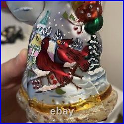 Radko Portrait Santa Westminster Wings Glass Ornament 7.5