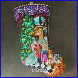 Radko Portrait Stocking Clara's Dream Ornament- 6 1/2 RARE EC #1013570